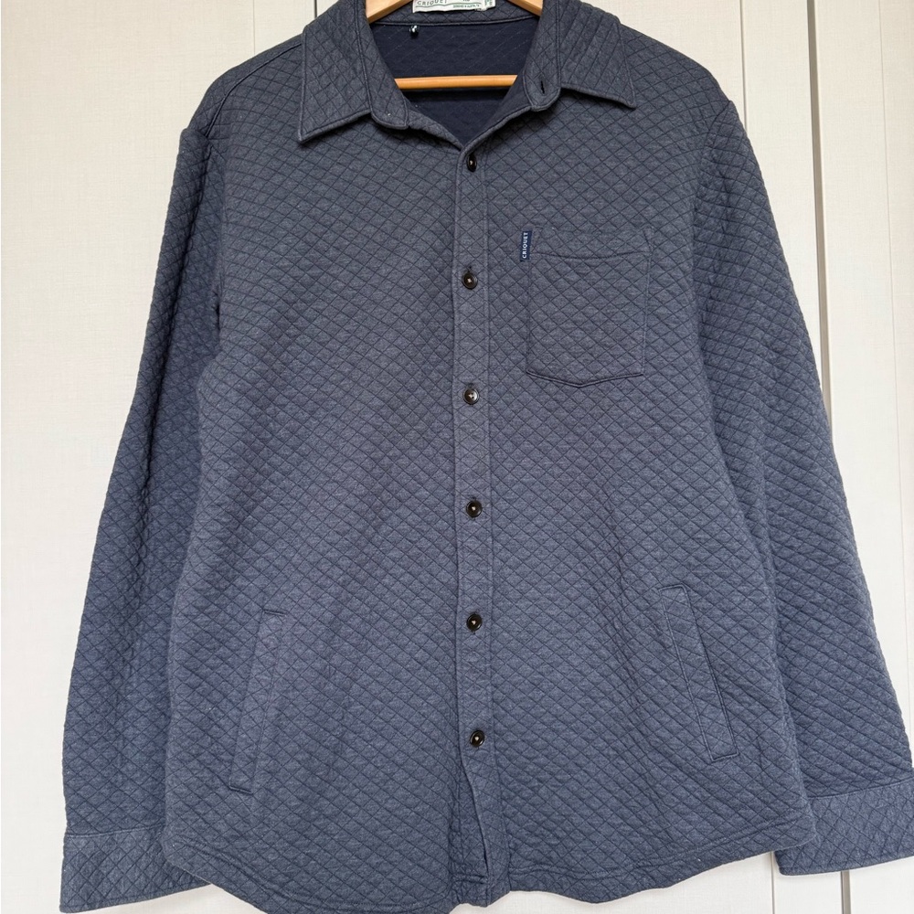 Criquet Quilted Shacket - Navy Blue